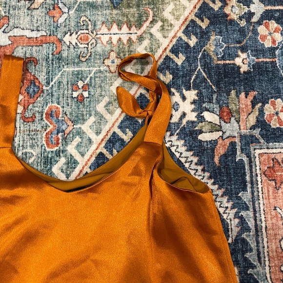 Heartloom Orange Silk Dress - Picture 4 of 6